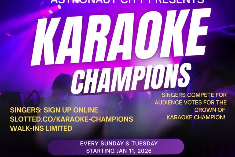 astronaut city karaoke champions flyer