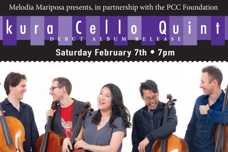 Melodia Mariposa Sakura Cello Quintet concert for February 7