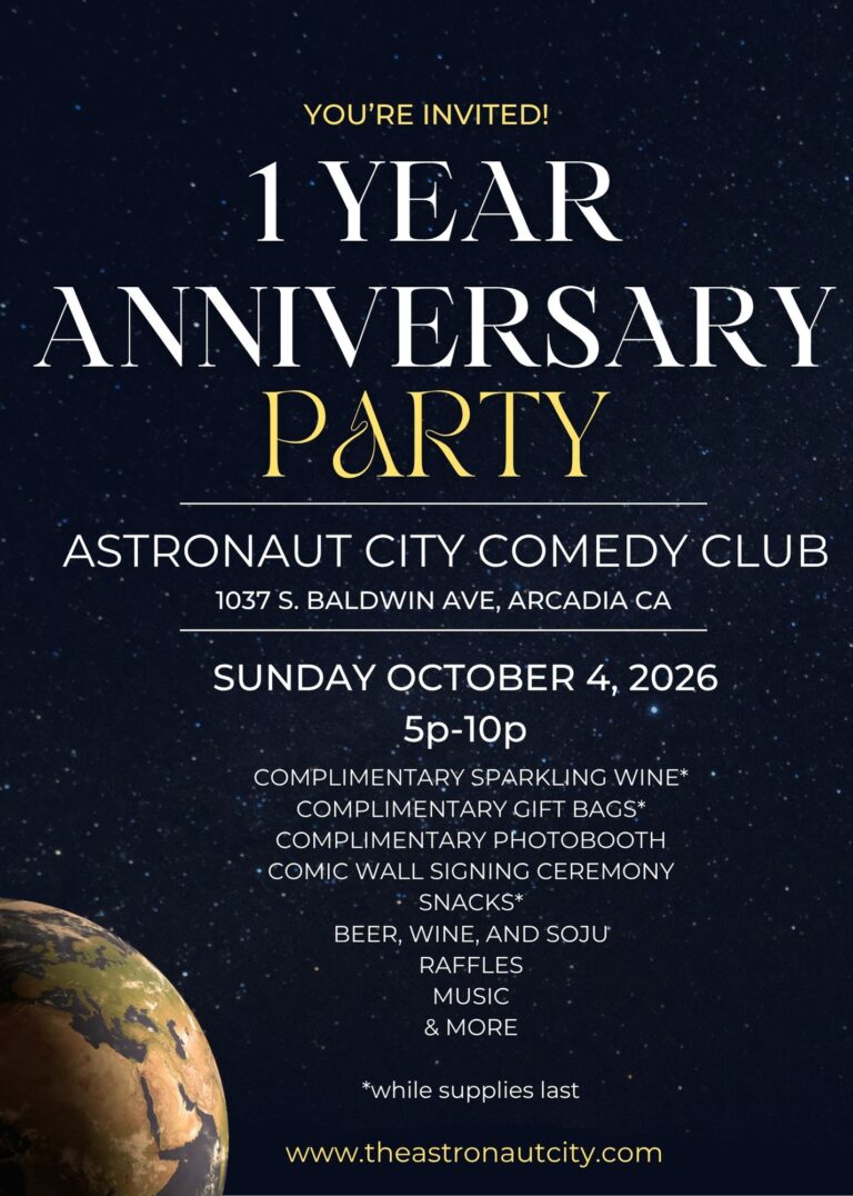 Astronaut City celebrates 1 year anniversary event flyer