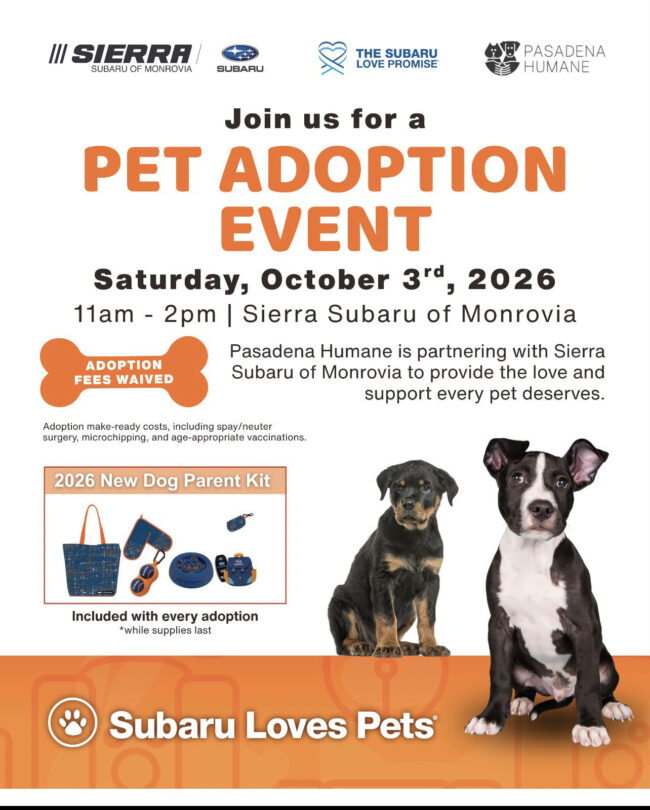 pet adoption event at Sierra Subaru