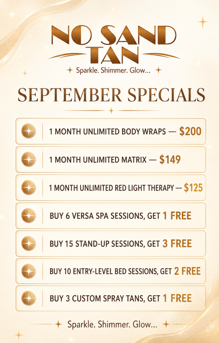 No Sand Tan summer specials for September
