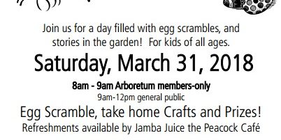 egg ceptional celebration at the Arboretum flyer