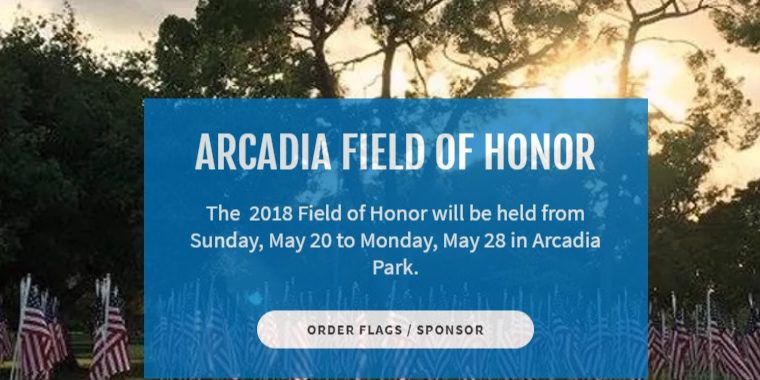 Arcadia Rotary's field of honor