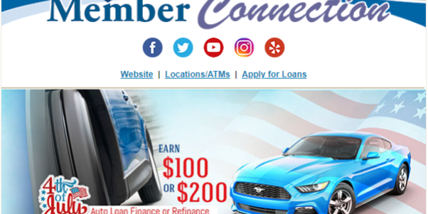 Foothill Member connection banner for 4th of July