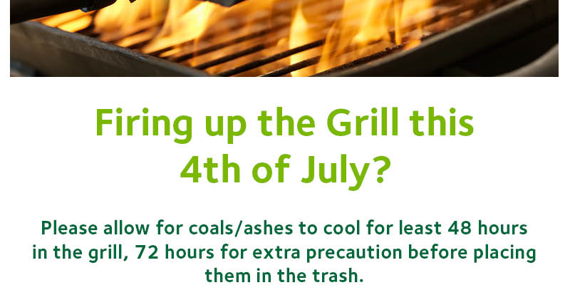 Waste Management tips for using your grill on the 4th of July