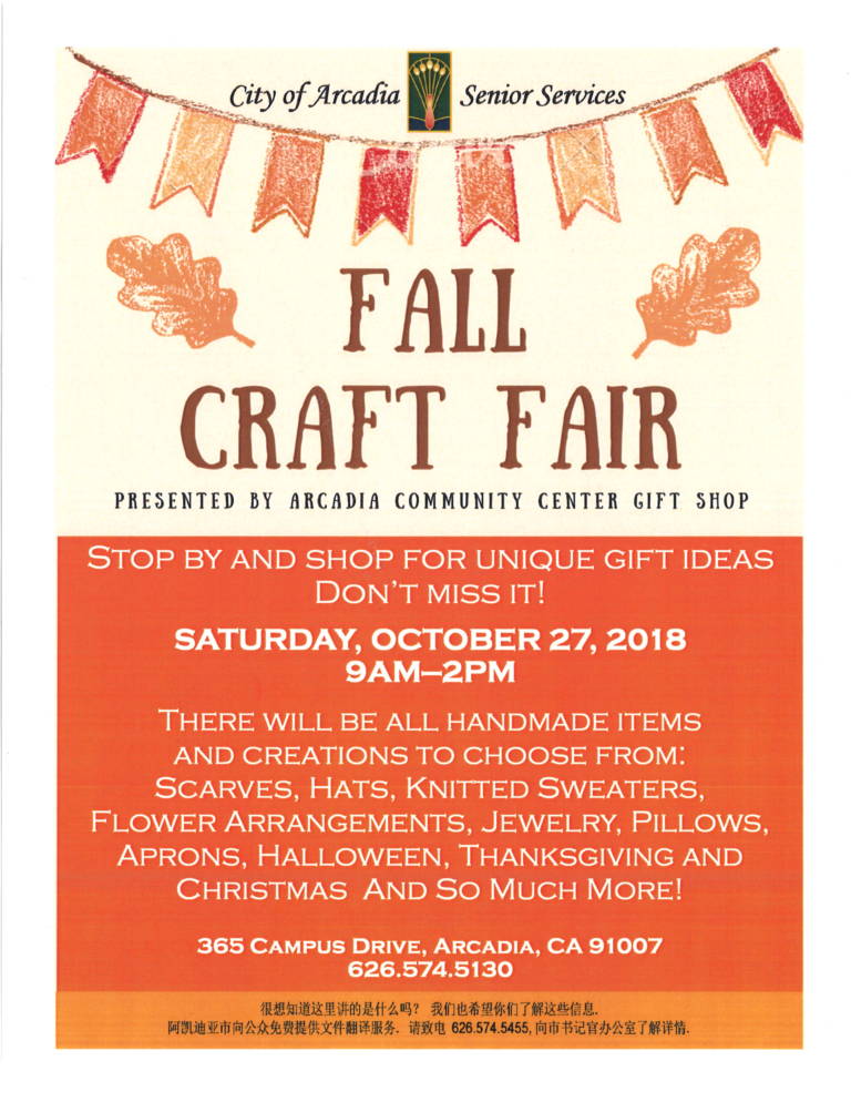 20180928120423_00001 Arcadia Seniors Fall Craft Fair