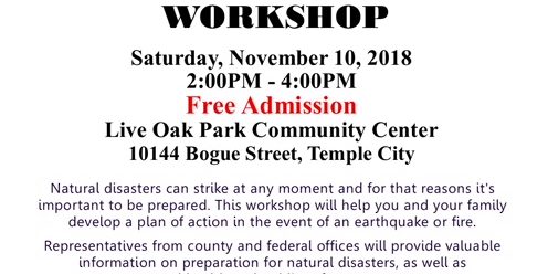 Congresswoman Judy Chu emergency preparedness workshop