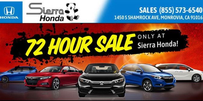 Sierra Honda 72 hour sale