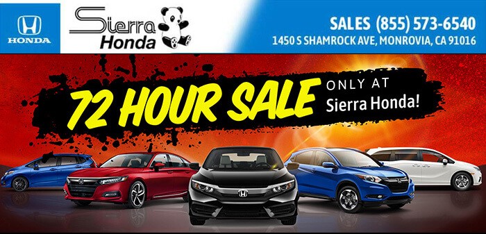 Sierra Honda 72 hour sale