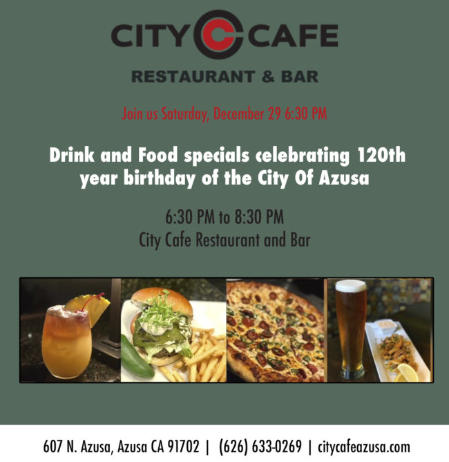 City Cafe drink and food specials for 120th year