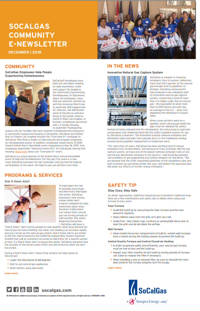 SoCalGas Community Newsletter
