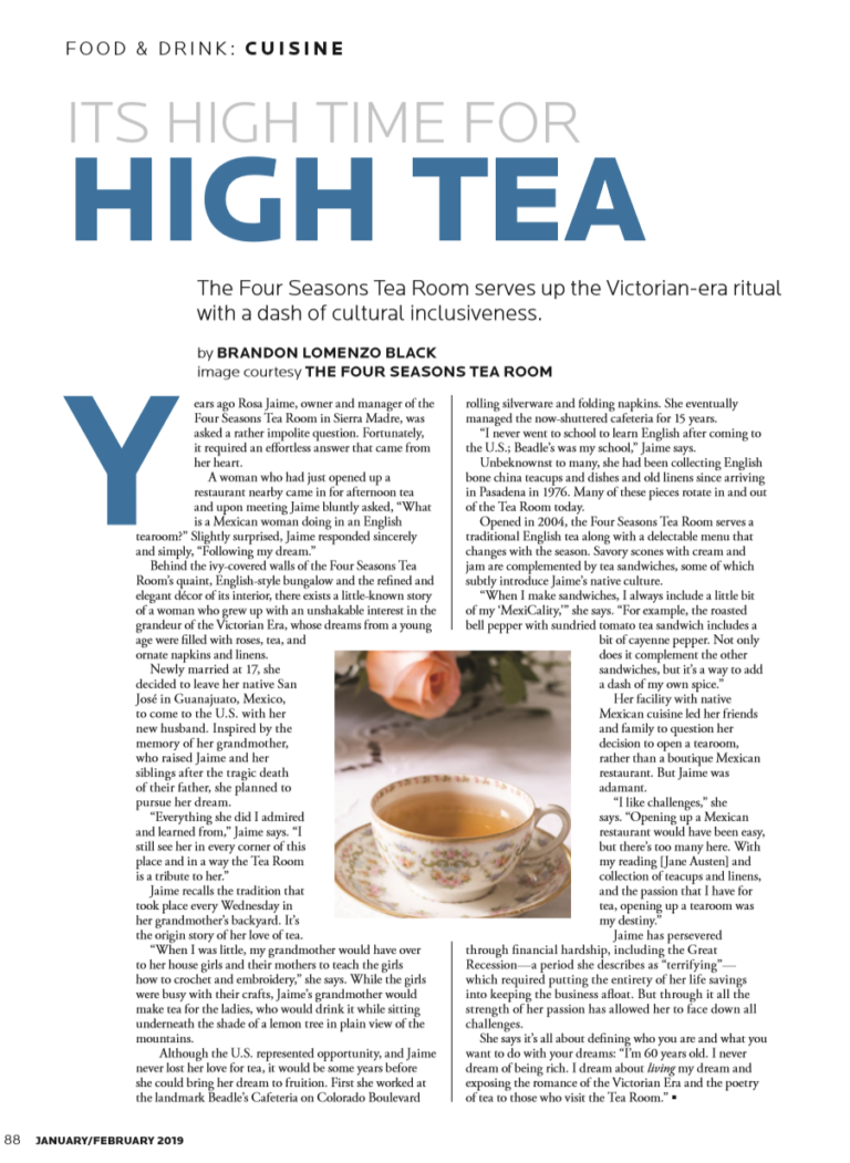 Four Seasons Tea Room high tea