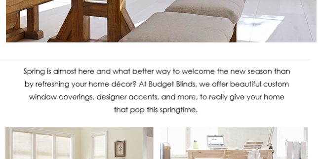 Budget Blinds spring into the season