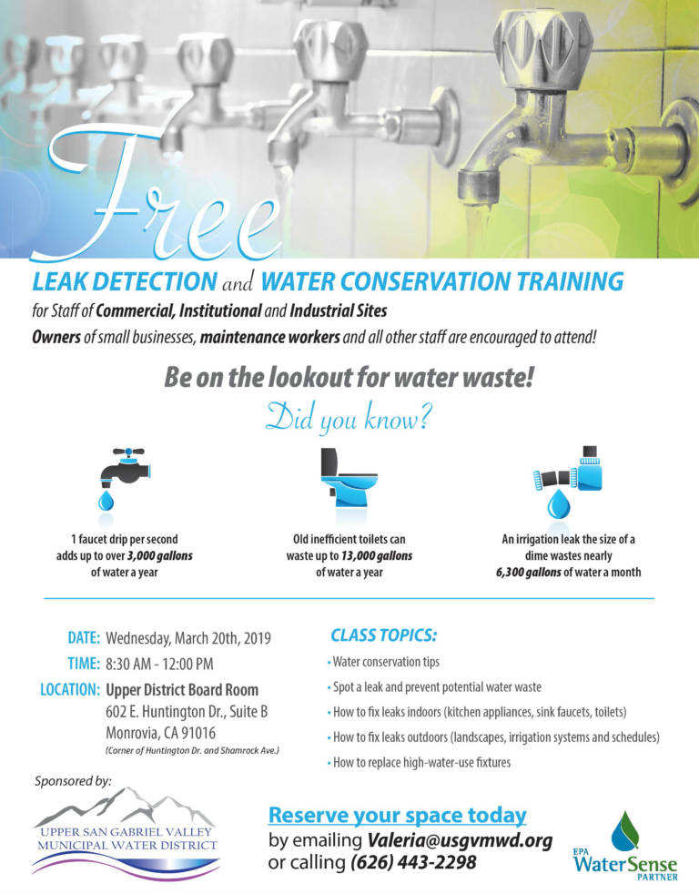 Upper SGC Leak Detection and Water Conservation Training