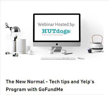 HUTdogs New Normal Tech Tips and Yelp's GoFundMe Program 