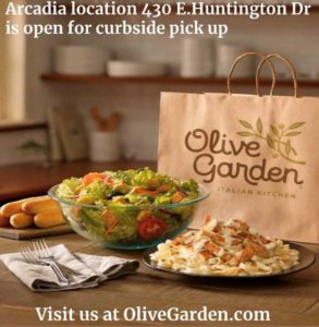 Olive Garden has Curbside Pickup
