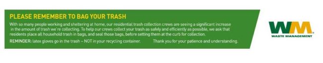 Waste Management bag request