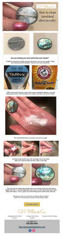 GH Wilke how to clean tarnished jewelry
