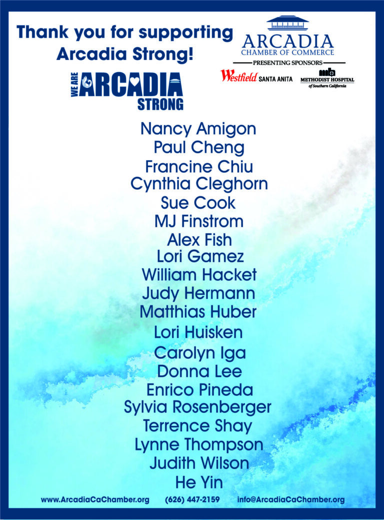 Thank you for supporting Arcadia Strong