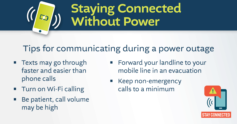 Staying connected without power tips for communicating