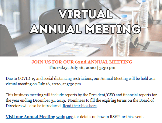 Foothill Credit Union Virtual Meeting 