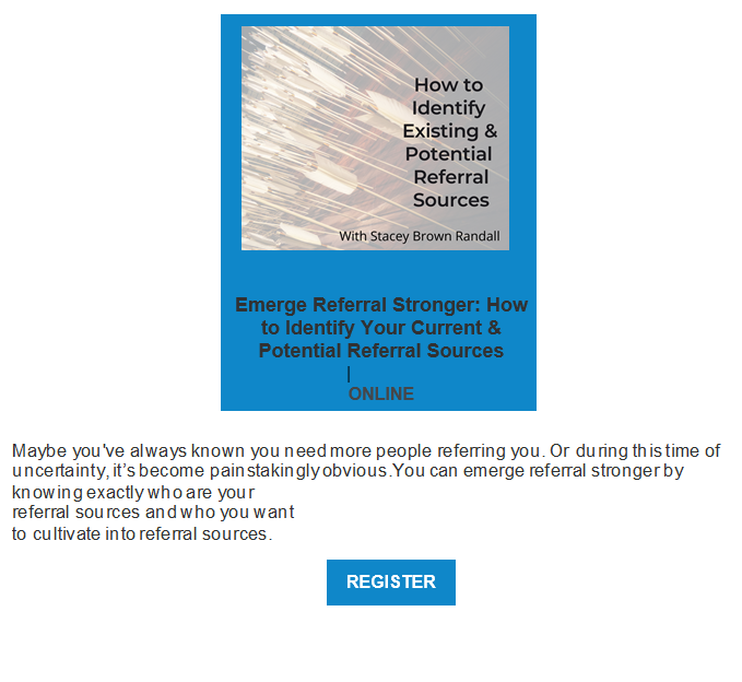 Score Webinar How to Identify Existing and Potential Referral Sources