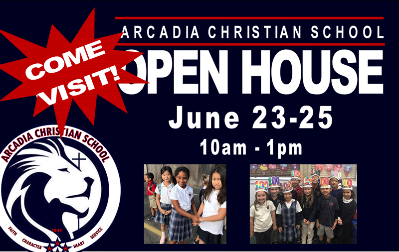 Arcadia Christian School Open House 