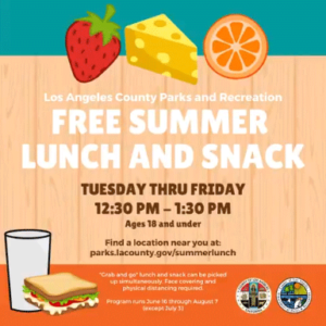 Free summer lunch and snack program 