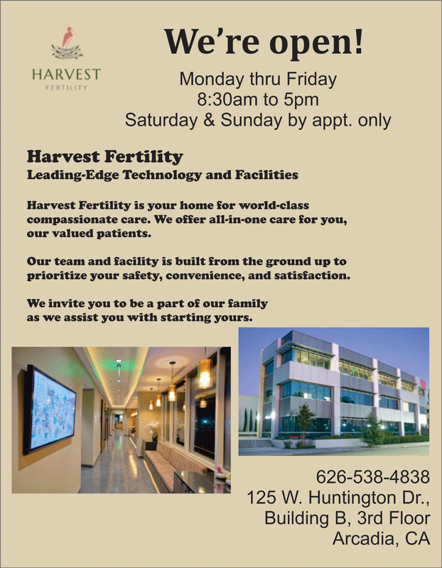 Harvest Fertility is open 