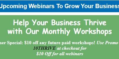 SBA workshops to grow your business banner