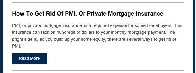 How to get rid of PMI