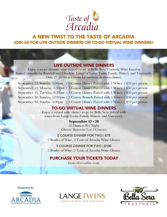 Taste of Arcadia wine tasting