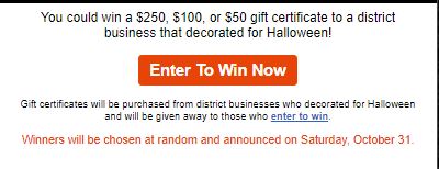 Downtown Arcadia Halloween enter to win 