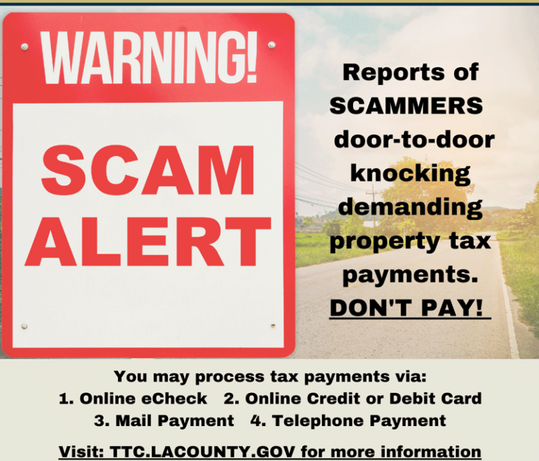 Property Tax Scam Alert