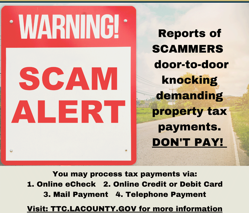 Property Tax Scam Alert 