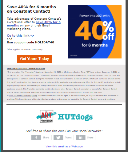 HUTdogs 40% deal