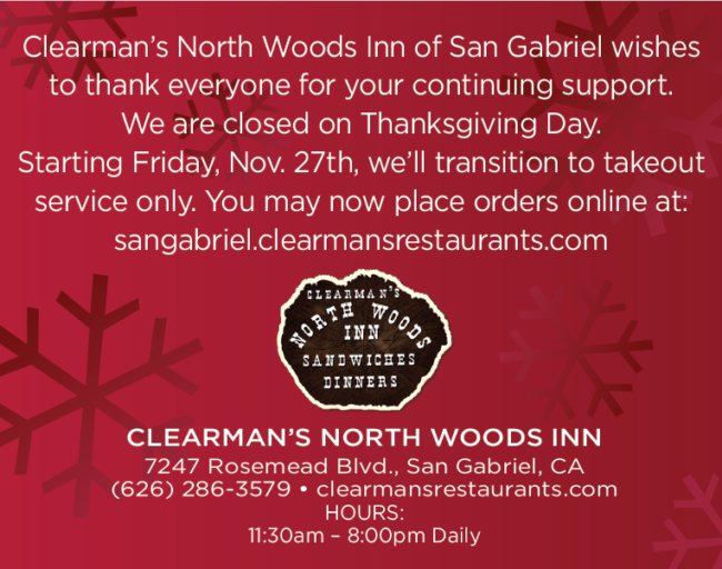 clearman's closed thanksgiving