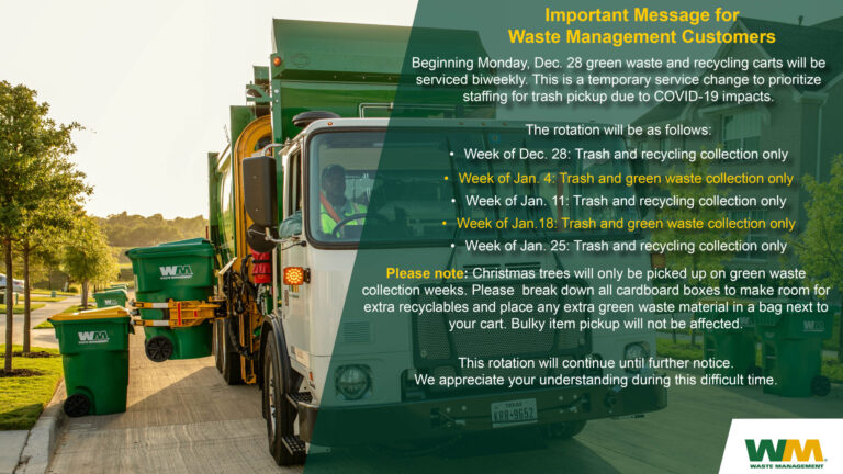 Green Waste Recycle Schedule Change - SG