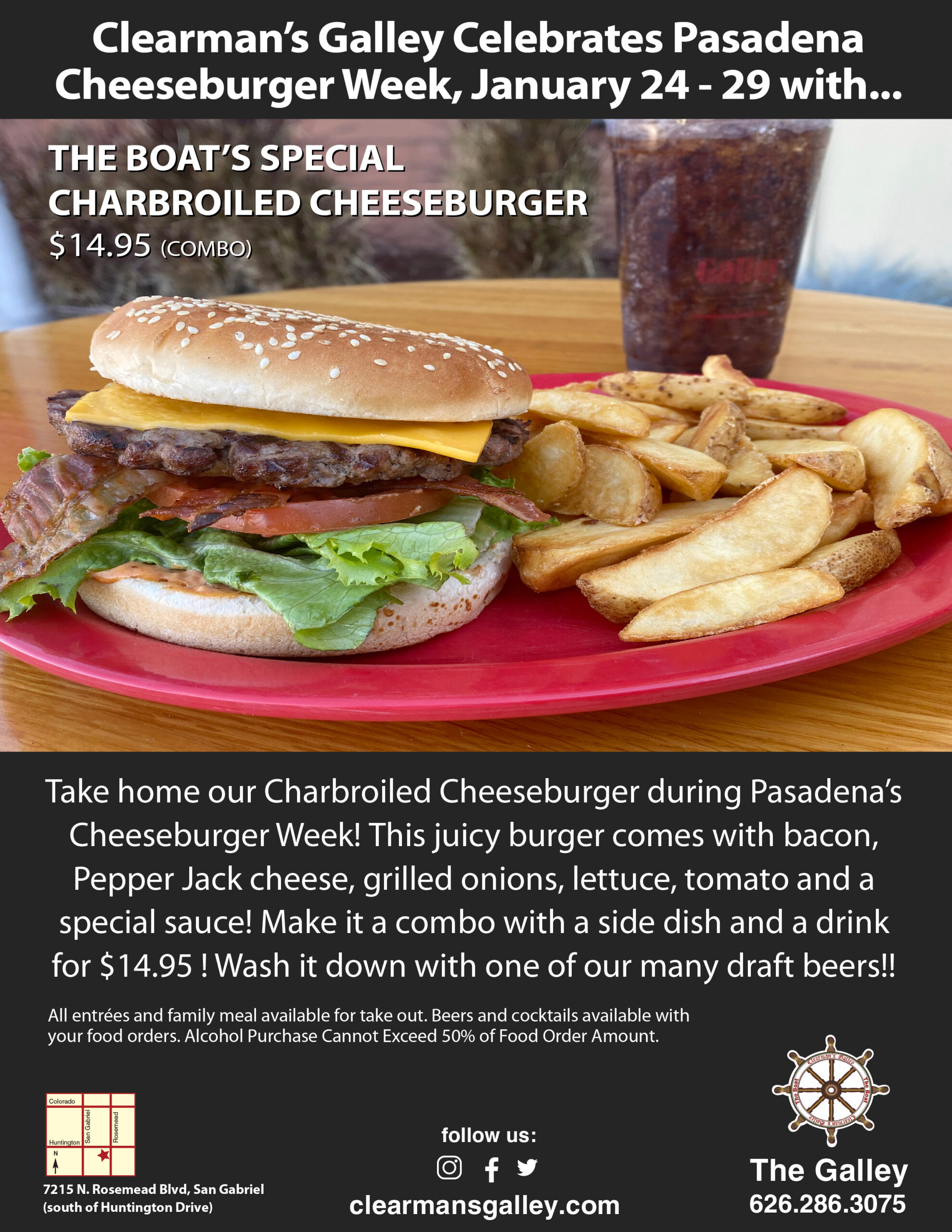 Clearman's Galley Celebrates Pasadena Cheeseburger Week 