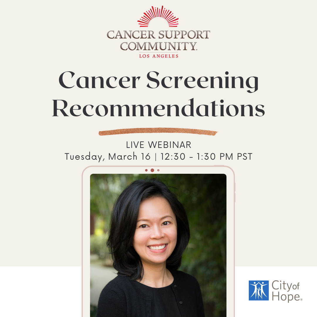 Cancer Screening Webinar with City of Hope 