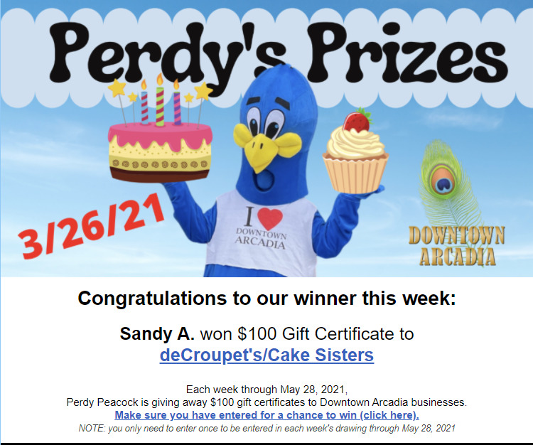Downtown Arcadia Perdy's Prizes