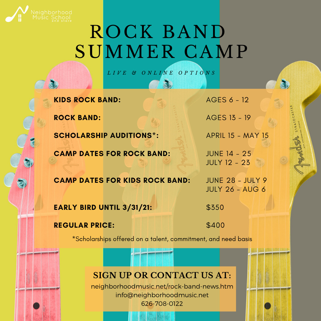 Neighborhood Music School Rock Band Summer Camp 