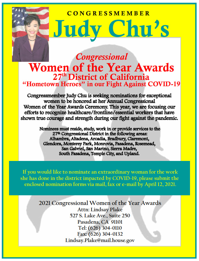 Judy Chu Woman of the Year awards