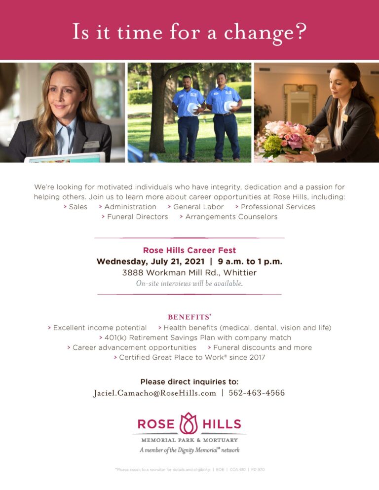 Rose Hills Career Fair held in 2021