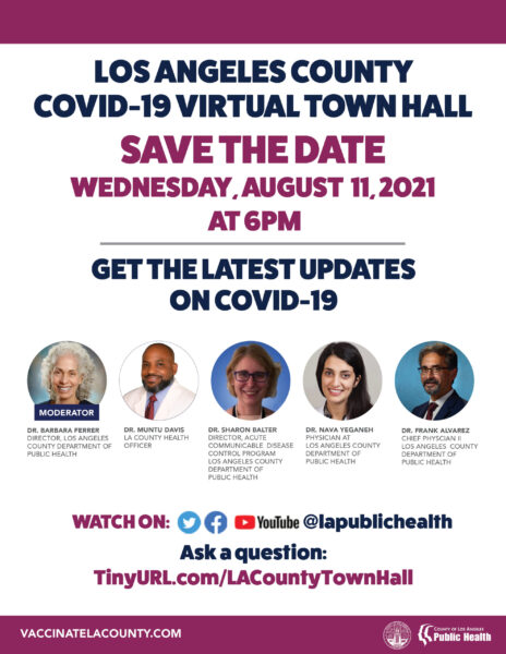 LA County COVID-19 Town Hall flyer 