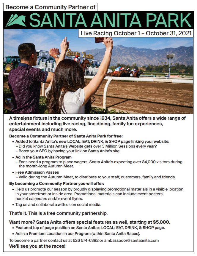 Santa Anita Park Community Partnership flyer of information 