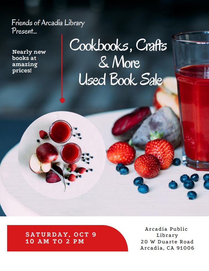 Arcadia Public Library cookbook sale 