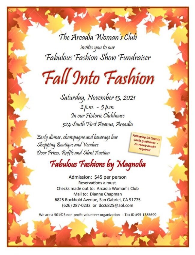 Arcadia Woman's Club Fall Fashion Show