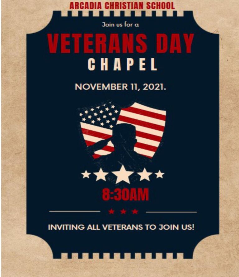 Arcadia Christian School Veterans Day Celebration