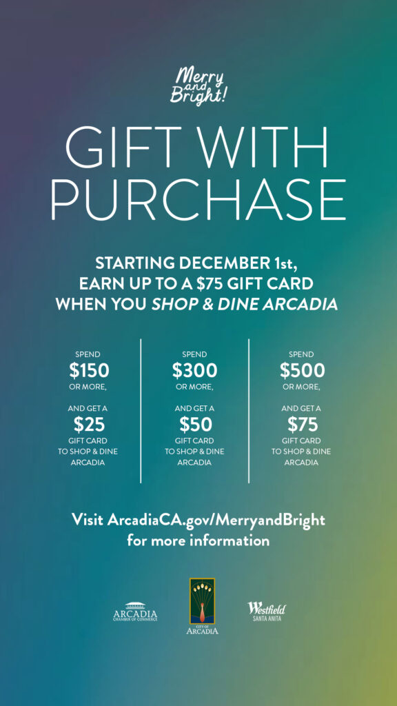Merry & Bright Shopping Campaign from Westfield and City of Arcadia 